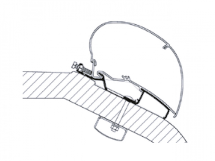 Roof Adapter Thule LMC Liberty TI / TEC 5,50 m för takmontering i gruppen Markiser & Förtält / Markiser / Markisadaptrar / Omnistor Adaptrar hos Camping 4U (9915593)