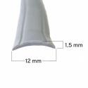 Listfyllning 12 mm grå, 20 meter