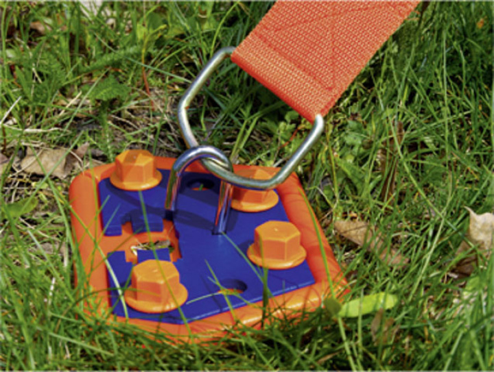 PP-fästplatta med krok, 6-pack orange/blå/krom i gruppen Beställningsvaror hos Camping 4U (9916177)