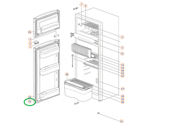Dörrhylla N3150 producerad efter 2018-07-16 i gruppen Husbil & Husvagn / Kylskåp / Tillbehör Kylskåp hos Camping 4U (9916243)