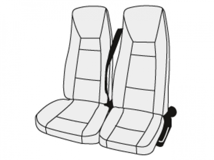 Klädsel baksäte HymerCar Mörk grå