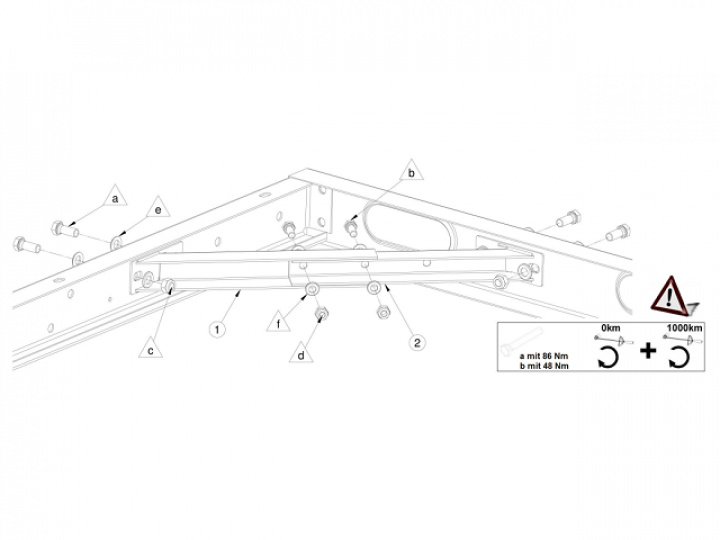 Universal diagonalstag för ALKO chassi