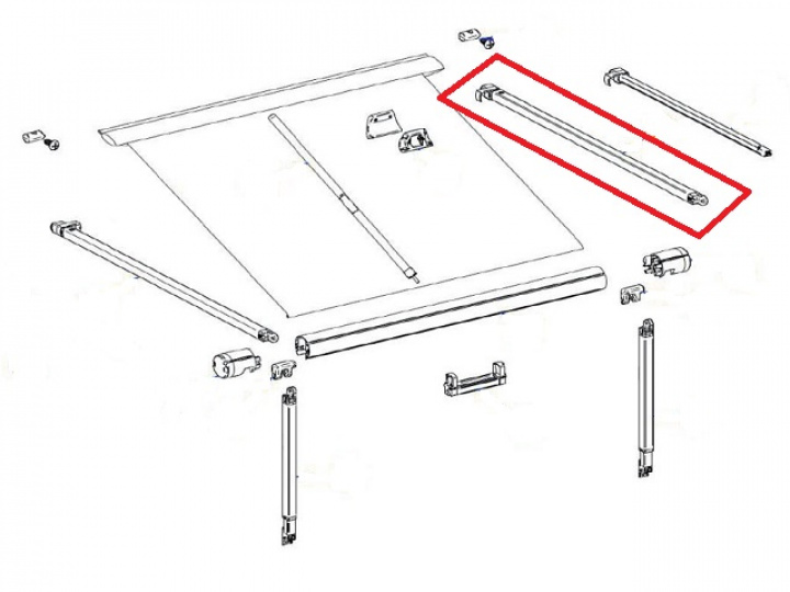 Spänningsarm höger i gruppen Markiser & Förtält / Markiser / Reservdelar markiser / Reservdelar Thule / Omnistor / Omnistor 1200 hos Camping 4U (9918950)