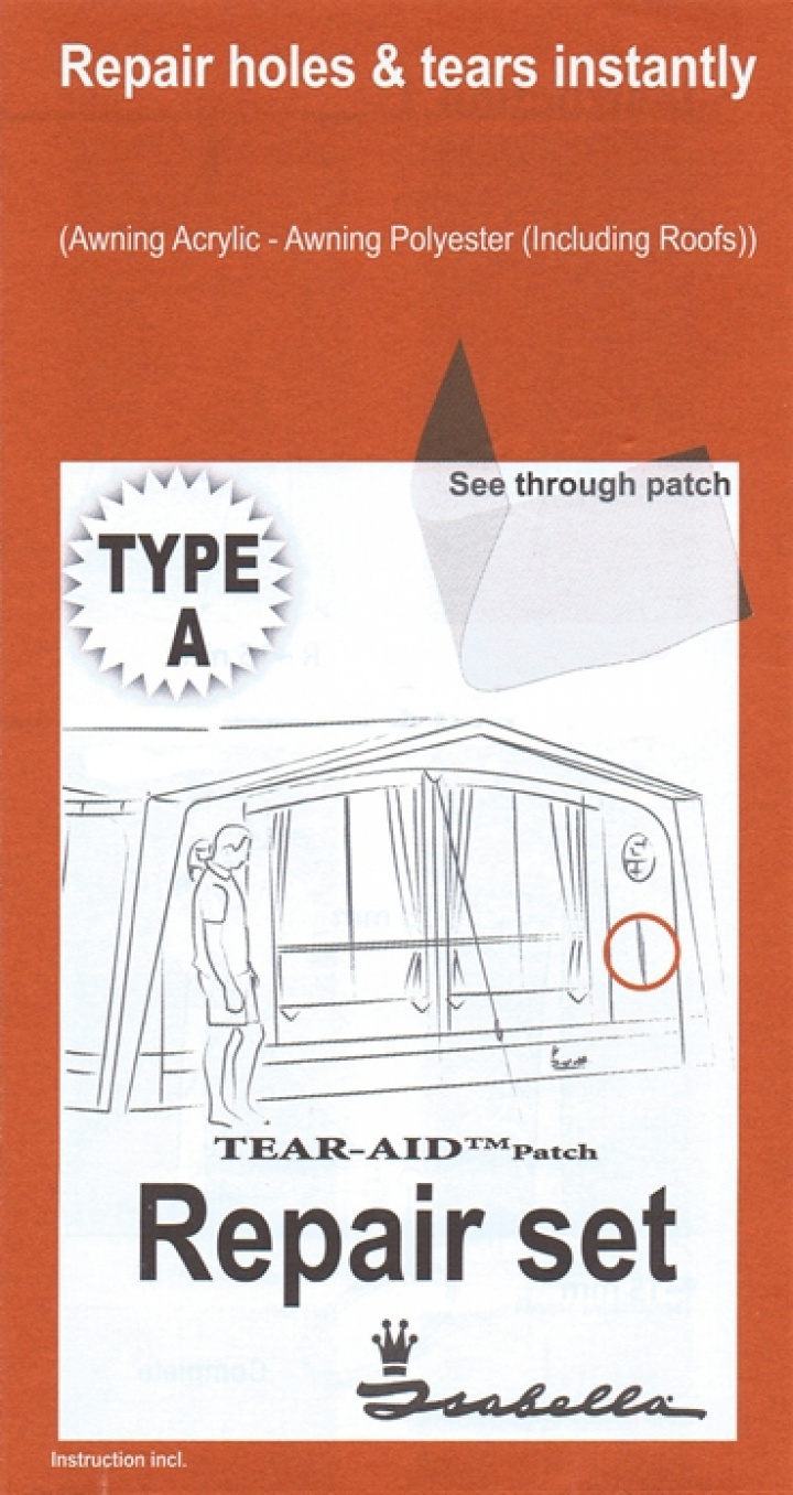 Reparationsset för tältväv i gruppen Markiser & Förtält / Förtält / Fristående tält, Soltak, tillbehör m.m. / Tillbehör förtält hos Camping 4U (9922242)