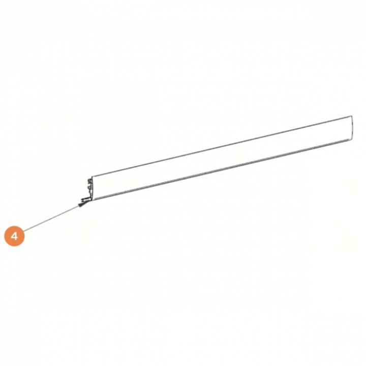 Frontprofil 450 cm vit till markis 5200 i gruppen Markiser & Förtält / Markiser / Reservdelar markiser / Reservdelar Thule / Omnistor / Omnistor 5200 hos Camping 4U (9923172)