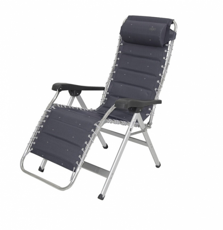 Solstol Crespo Relaxstol med dyna, antracit i gruppen Campingmöbler / Campingstolar / Solstolar hos Camping 4U (9928749)