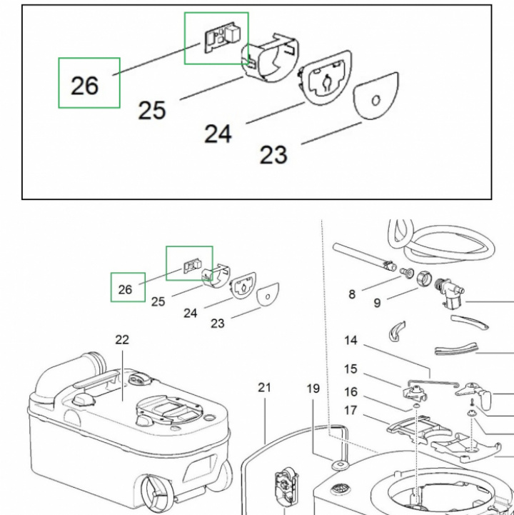 Kretskort Thetford SC220 i gruppen Husbil & Husvagn / Toalett & sanitet / Reservdelar toalett hos Camping 4U (9929109)