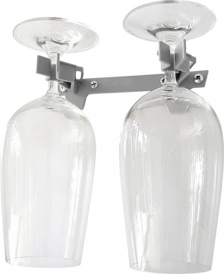 Glashållare Mega-Klipp 2-pack för 2 glas grå i gruppen Hushåll / Husgeråd / Hushållstillbehör hos Camping 4U (9931127)