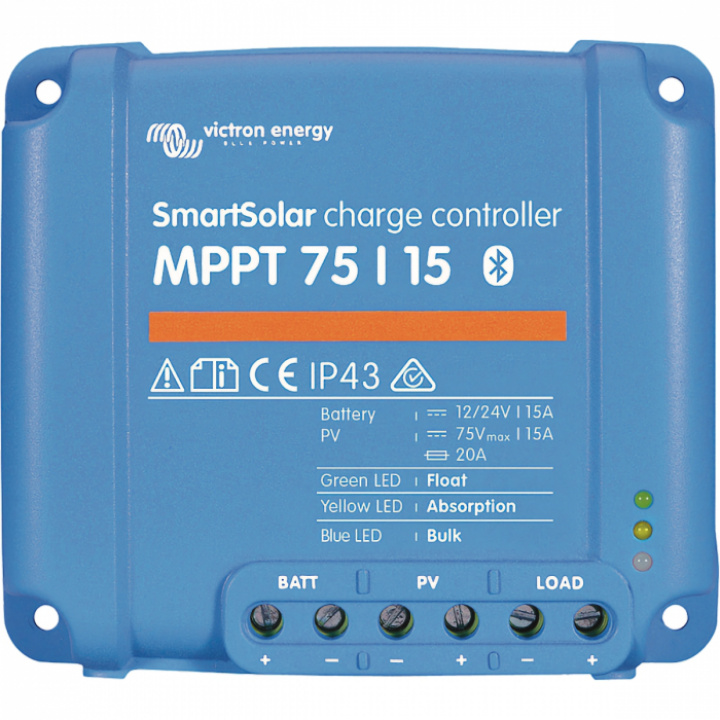 Solcellsregulator 15A MPPT, SmartSolar, Victron 75/15 i gruppen / hos Camping 4U (9932042)
