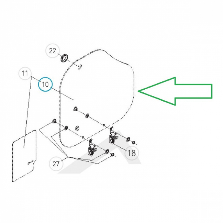 Glaslock CE04-DF/L (svartgrå RAL7021) Dometic i gruppen Hushåll / Spis & ugn / Reservdelar Spis / Ugn hos Camping 4U (9933089)