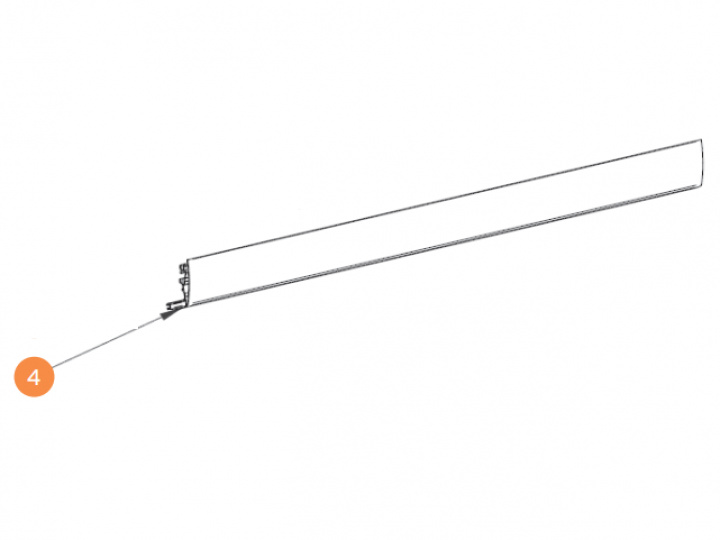 Front till Thule Omnistor 5200 Vit 500cm i gruppen Markiser & Förtält / Markiser / Reservdelar markiser / Reservdelar Thule / Omnistor / Omnistor 5200 hos Camping 4U (9934453)