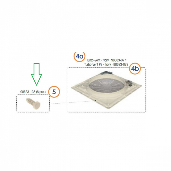 Skruv Turbovent 8-pack Fiamma i gruppen Husbil & Husvagn / Takluckor / Tillbehör takluckor hos Camping 4U (9936215)