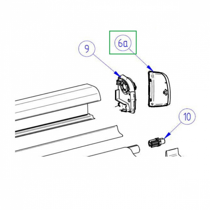 Ändkåpa vit Höger Omnistor 4200 (manuell) i gruppen Markiser & Förtält / Markiser / Reservdelar markiser / Reservdelar Thule / Omnistor / Omnistor 4200 hos Camping 4U (9938828)