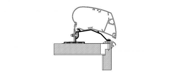 Caravan Roof Adapter Thule 3,25 m för takmontering i gruppen Markiser & Förtält / Markiser / Markisadaptrar / Omnistor Adaptrar hos Camping 4U (9942751)