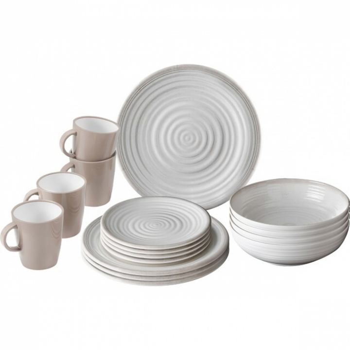 Servis 16 delar Savana beige, Anti-Slip Brunner i gruppen Hushåll / Husgeråd / Serviser & tallrikar hos Camping 4U (9943056)