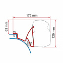 Markisadapter Fiamma F43 VW T5/T6 utan C-skena m.fl
