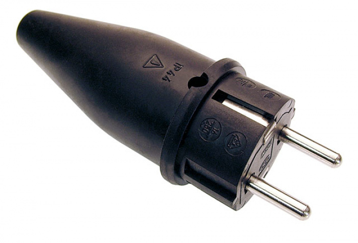 Schuko-stickpropp, 230 V, gumm 1 st. SB i gruppen Beställningsvaror hos Camping 4U (9948790)