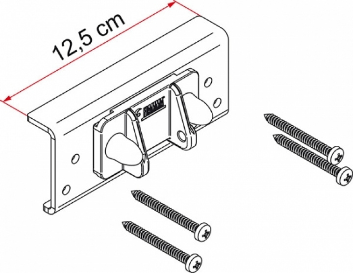 Monteringskit Dethleffs från 2010 i gruppen Chassi / Cykelställ / Tillbehör Fiamma cykelställ hos Camping 4U (9948941)