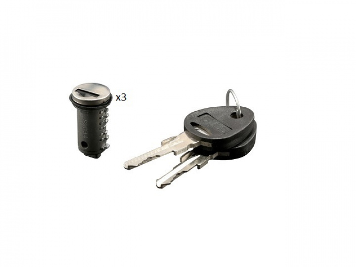 STS-låscylinder 3 cylindrar och 2 nycklar i gruppen Beställningsvaror hos Camping 4U (9949004)