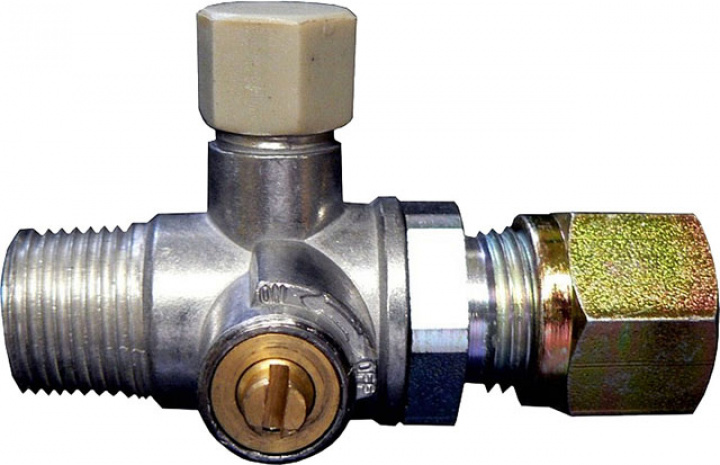 Spärrventil med testanslutning 3/8 x SRV 10 i gruppen Beställningsvaror hos Camping 4U (9950804)