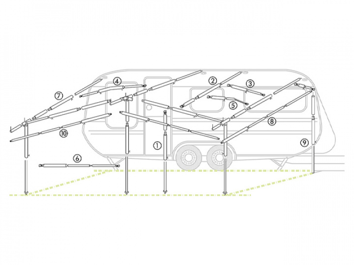 Förlängningsstav alum. 32 mm i gruppen Beställningsvaror hos Camping 4U (9951462)