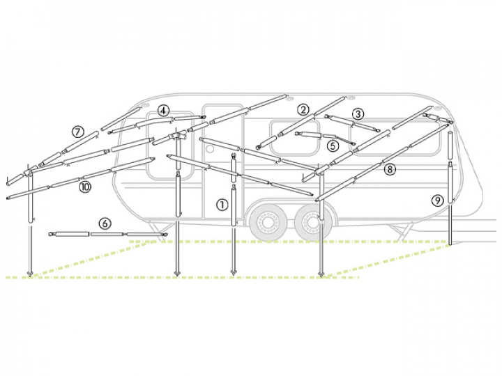 Orkanstöd, alu, 32 mm i gruppen Beställningsvaror hos Camping 4U (9951464)