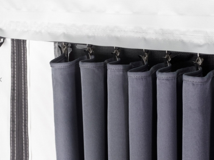 Gardinset Grå Residence G3 i gruppen Markiser & Förtält / Markiser / Sidoväggar, fronter & tillbehör / Thule Omnistor tillbehör hos Camping 4U (9951780r)