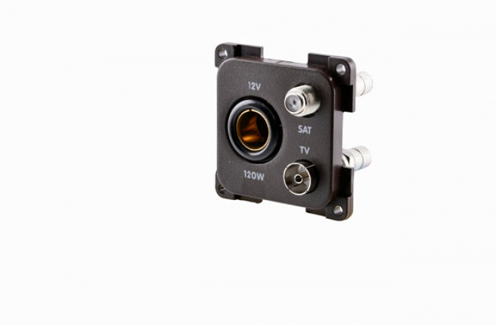 12V-uttag, DIN TV SAT brun, 1 st. SB i gruppen Elektronik / Belysning / Brytare / Uttag / Strömbrytare / Uttag hos Camping 4U (9953239)