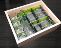 Delningselement purvario för lådor 8-pack stengrå/citrongrön