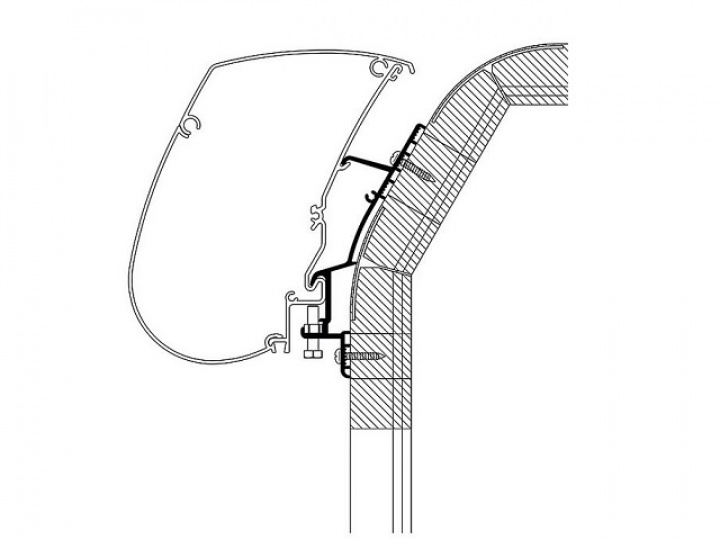 Thule Roof Adapter LMC Explorer Cruiser 2018 400 cm i gruppen Markiser & Förtält / Markiser / Markisadaptrar / Omnistor Adaptrar hos Camping 4U (9953871)
