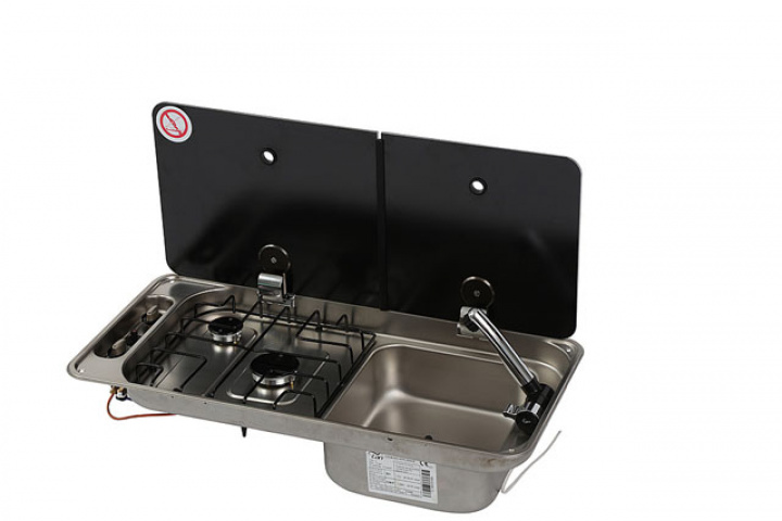 Spis 2 lågor, diskho höger CAN i gruppen Hushåll / Spis & ugn / Kombinationshällar hos Camping 4U (9954564)