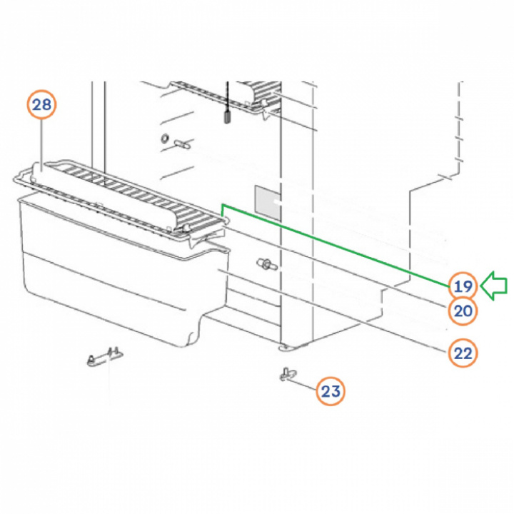 Sidofack litet till kylskåp Thetford i gruppen Husbil & Husvagn / Kylskåp / Reservdelar Thetford / Universaldelar Thetford hos Camping 4U (9955144)