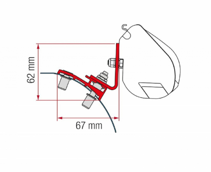 Adaptersats 2 delar PSA F35 från 2016 Fiamma i gruppen Markiser & Förtält / Markiser / Markisadaptrar / Fiamma Adaptrar hos Camping 4U (9955878)