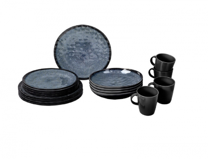 Servis 16 delar Venetian blå/svart Brunner i gruppen Hushåll / Husgeråd / Serviser & tallrikar hos Camping 4U (9956851)