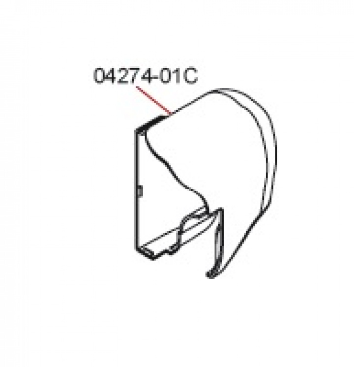 Ändkåpa Höger F45 Vit i gruppen Markiser & Förtält / Markiser / Reservdelar markiser / Reservdelar Fiamma / Fiamma F45 i 250-400 hos Camping 4U (9957294)