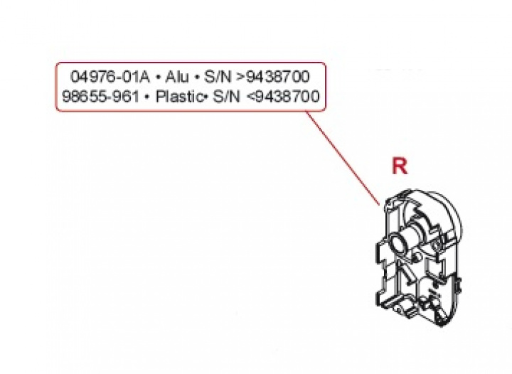 RIGHT END CAP F45IL POL.S/N<9438700 i gruppen / / / / hos Camping 4U (9957341)