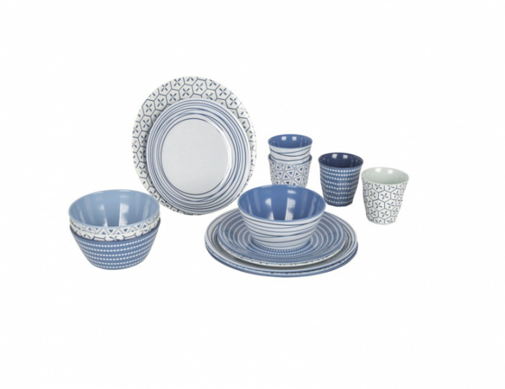 Servis 16 delar Mix & Match BoCamp i gruppen Hushåll / Husgeråd / Serviser & tallrikar hos Camping 4U (9958423)