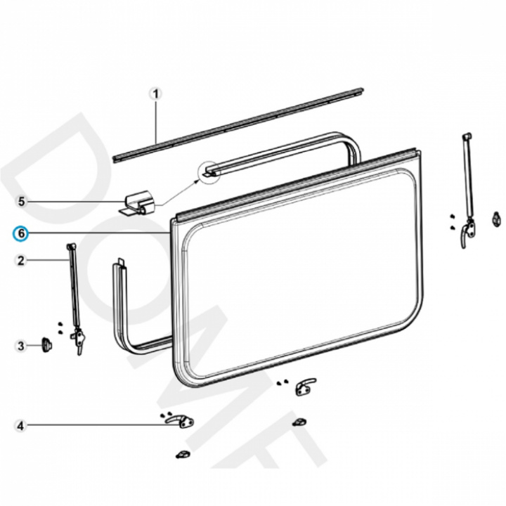 Utbytesruta 900x520mm MC61140900X0520 i gruppen Chassi / Fönster / Fönsterglas hos Camping 4U (9959628)