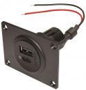 Dubbeluttag EV PRO CAR Power USB-C/A med monteringsplatta 12-24 V