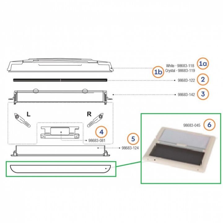 Mörkläggningsgardin med myggnät Vent 50x50 Fiamma i gruppen Husbil & Husvagn / Takluckor / Reservdelar takluckor / Reservdelar Fiamma takluckor hos Camping 4U (9964752)