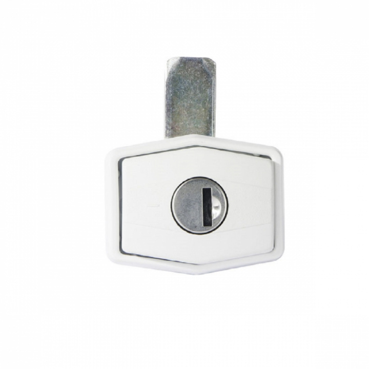 Dörrlås Fyrkant inkl 2 nycklar Vit i gruppen Chassis / / hos Camping 4U (9968168)