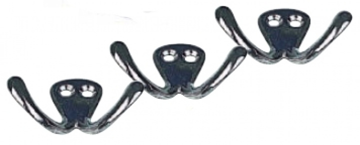 Dubbelhakar 3-pack i gruppen Husbil & Husvagn / Inredning / Beslag & Krokar hos Camping 4U (9969310)