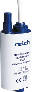 Dränkbar pump Reich 18 l / min 0,9 bar 2,5 - 3,0 A specialversion för