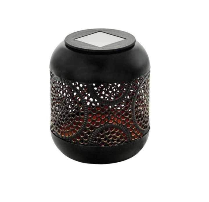 Bordslampa solcellsdriven LED svart/koppar i gruppen Elektronik / Belysning / Brytare / Uttag / Lyktor & bordslampor hos Camping 4U (9971037)