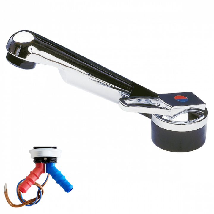 Blandare ø27mm krom/svart Keramik De Luxe i gruppen Husbil & Husvagn / Vatten & VVS / Blandare och kranar / Hålmått 18-27 mm hos Camping 4U (9971070)