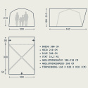 Förtält med stativ Roam B300 D390 H180-210 cm Kampa