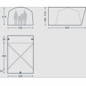 Biltält uppblåsbart B300xD300xH180-210cm Kampa Roam AIR TC Low