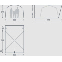 Biltält uppblåsbart B300xD300xH180-210cm Kampa Roam AIR Low