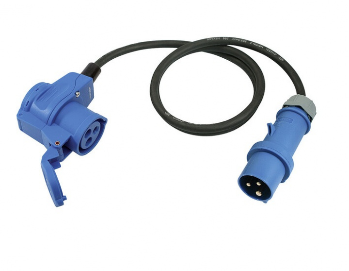 Övergångskabel CEE-vinkelkontakt CEE-stickpropp kabellängd 1,5 m i gruppen Elektronik / Anslutningskablar 230V hos Camping 4U (9975029)