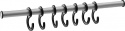 Kroklist, 7 krokar, grå 10 x 48 x 5 cm